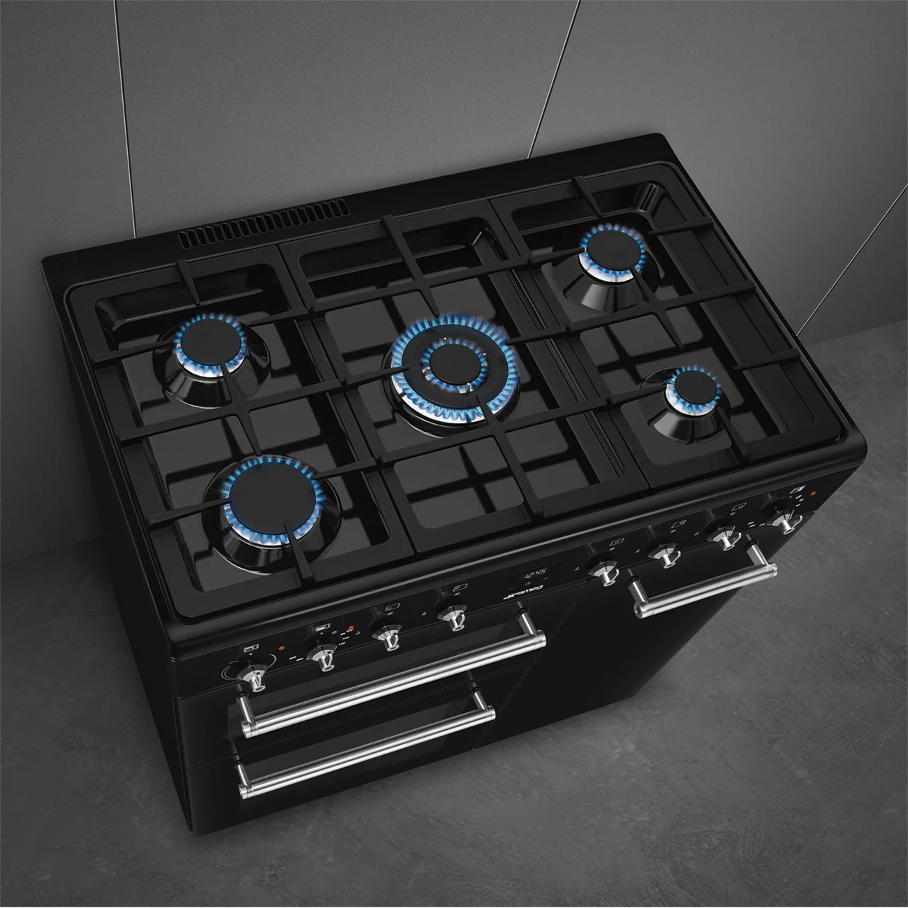 Smeg 90x60 cm Concert Classic Dual fuel Cooker with Gas Hob - Black | SMG CX93GMBL - Image 5