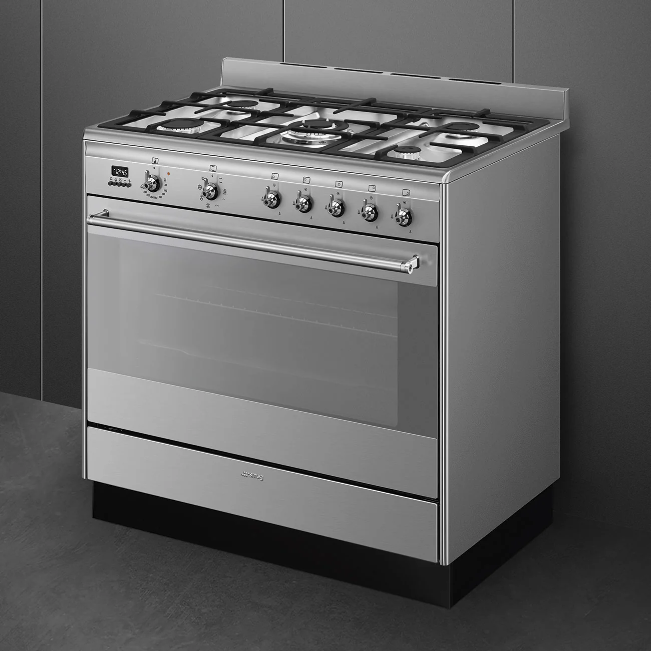 Smeg 90x60 cm Concert Classic Dual fuel Cooker with Gas Hob - Stainless steel | SMG SUK91MFX9 - Image 4