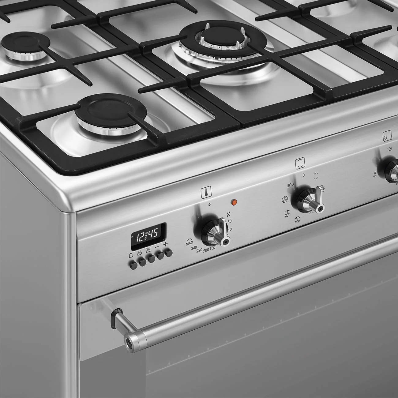 Smeg 90x60 cm Concert Classic Dual fuel Cooker with Gas Hob - Stainless steel | SMG SUK91MFX9 - Image 6