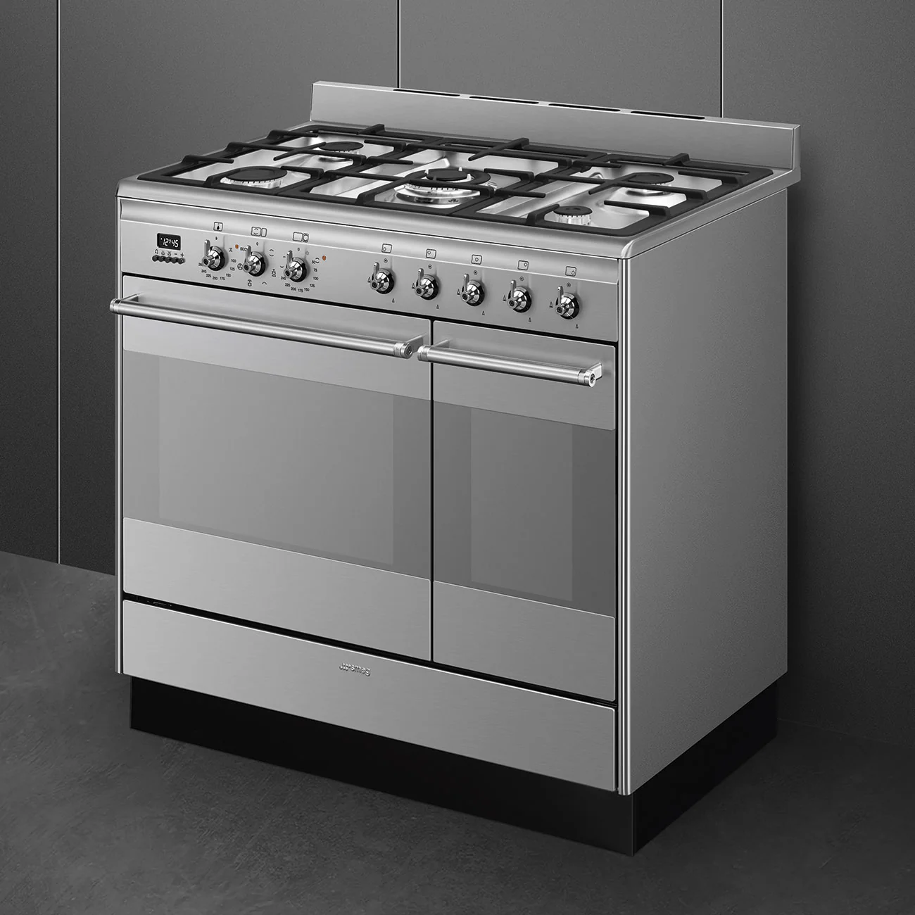 Smeg 90x60 cm Concert Classic Dual fuel Cooker with Gas Hob - Stainless steel | SMG SUK92MX9-1 - Image 3