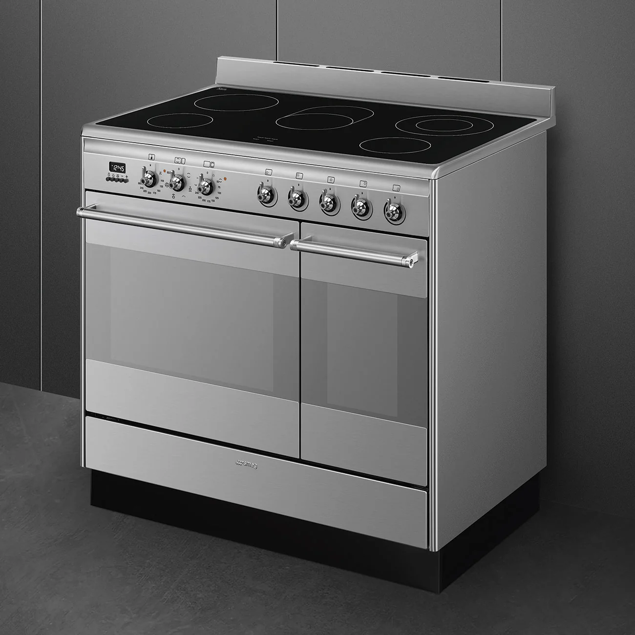 Smeg 90x60 cm Concert Classic Full Electric Cooker with Ceramic Hob - Stainless steel | SMG SUK92CMX9 - Image 3