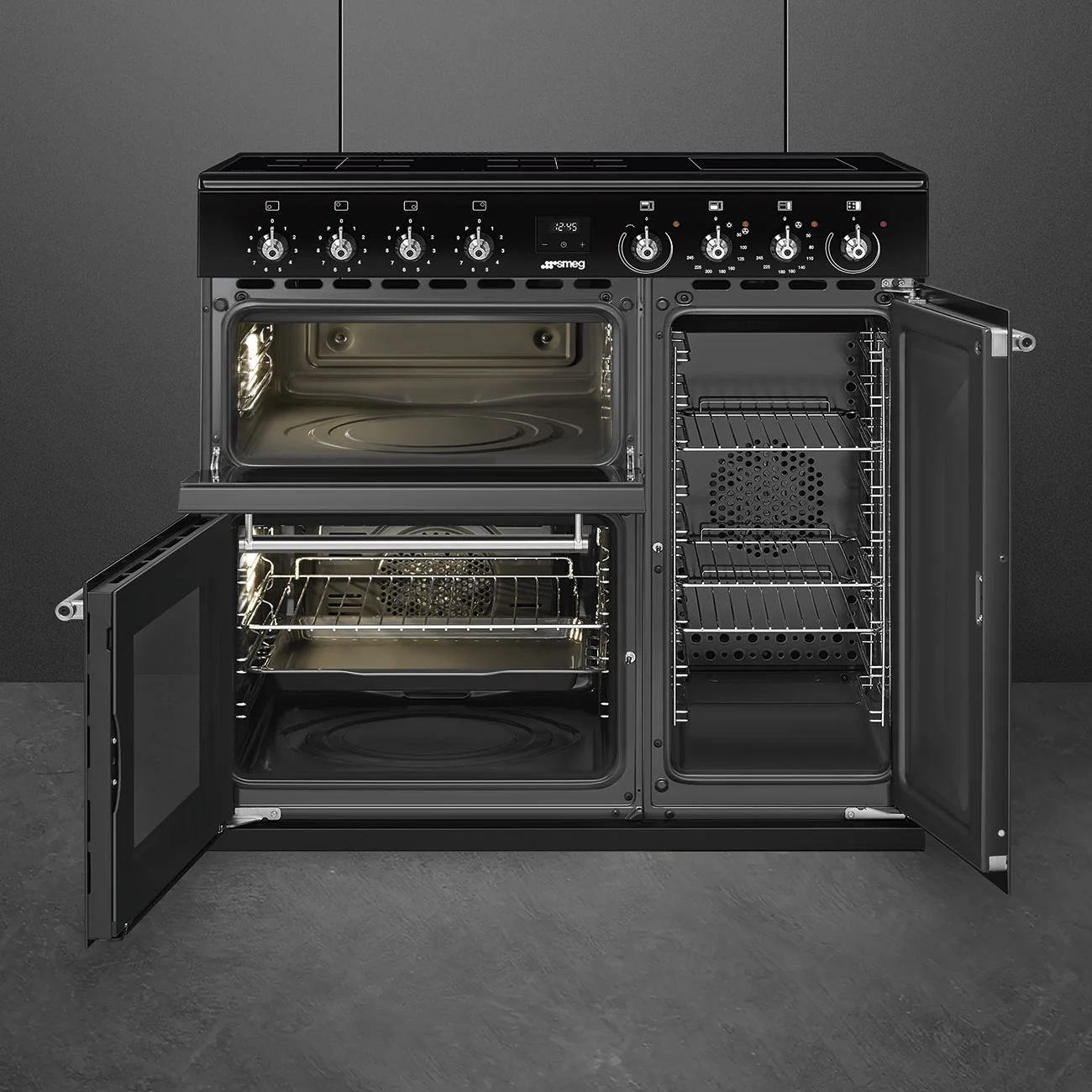 Smeg 90x60 cm Concert Classic Full Electric Cooker with Induction Hob - Black | SMG CX93IMBL - Image 3