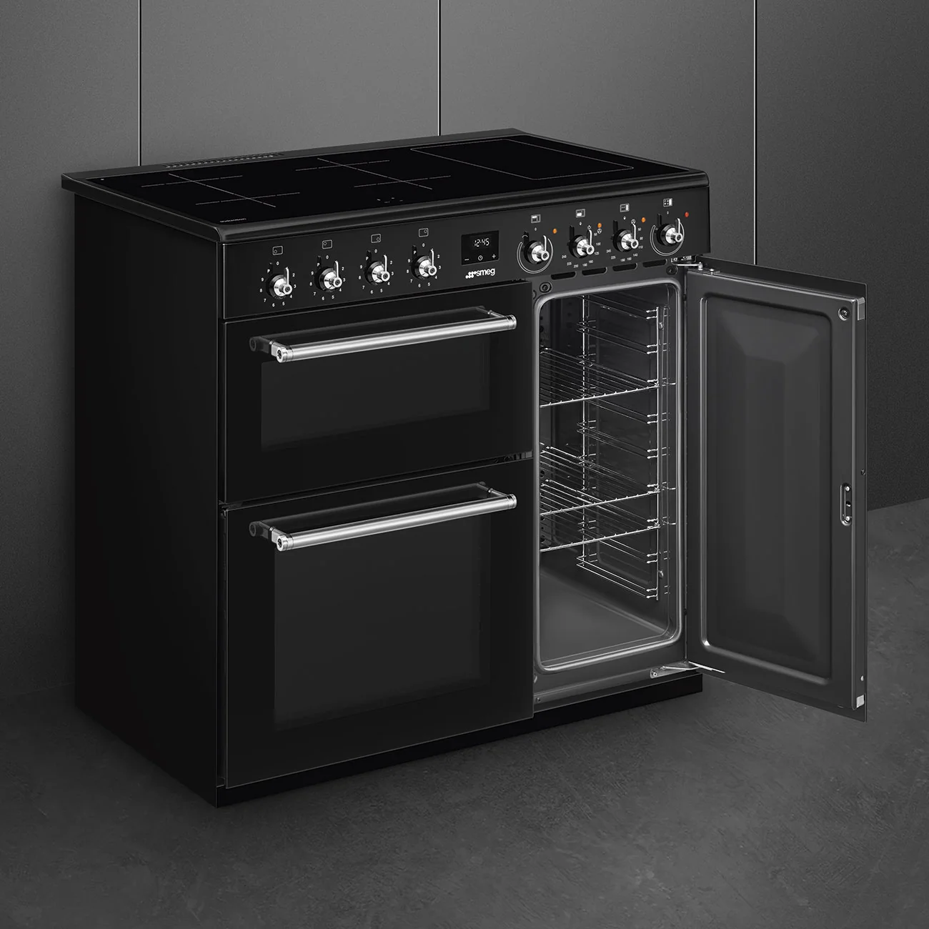 Smeg 90x60 cm Concert Classic Full Electric Cooker with Induction Hob - Black | SMG CX93IMBL - Image 7
