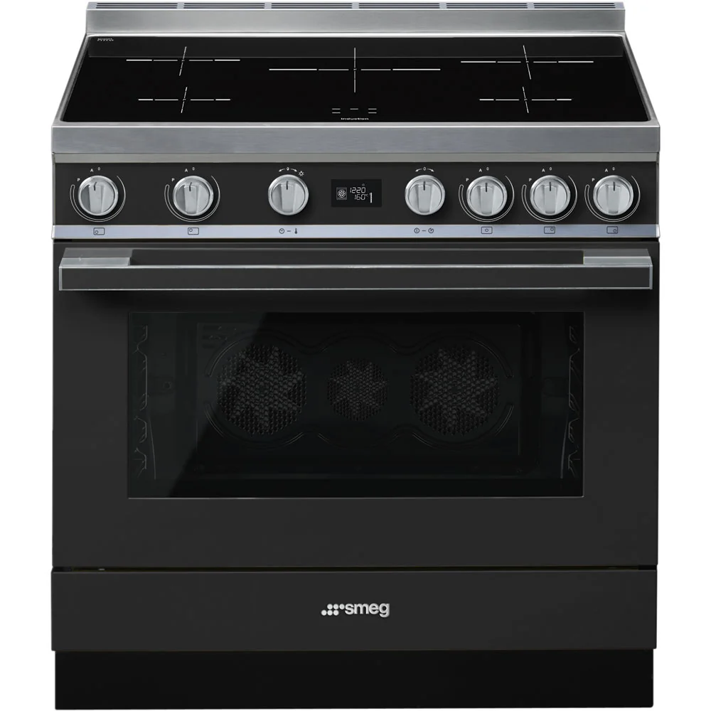 Smeg 90x60 cm Portofino Full Electric Cooker with Induction Hob - Anthracite | SMG CPF9IPAN