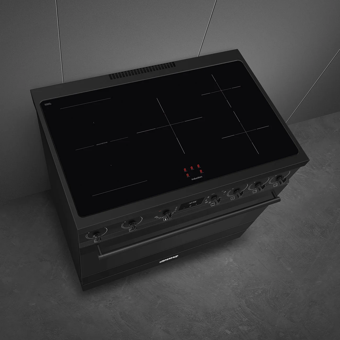 Smeg 90x60 cm Symphony Classic Full Electric Cooker with Induction Hob - Matte Black | SMG C9IMN2 - Image 6