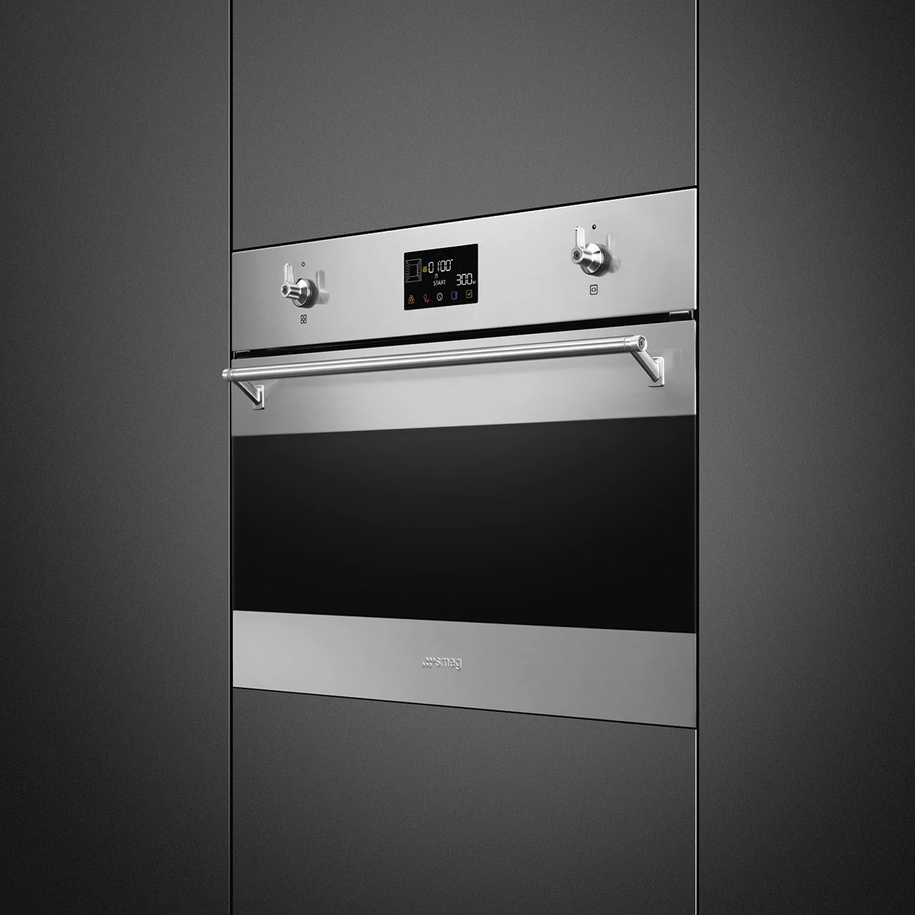 Smeg Galileo Classic 45cm Compact Built-In Oven & Micro combi Microwave, Vapor Clean - Stainless steel | SMG SO4302M1X - Image 2