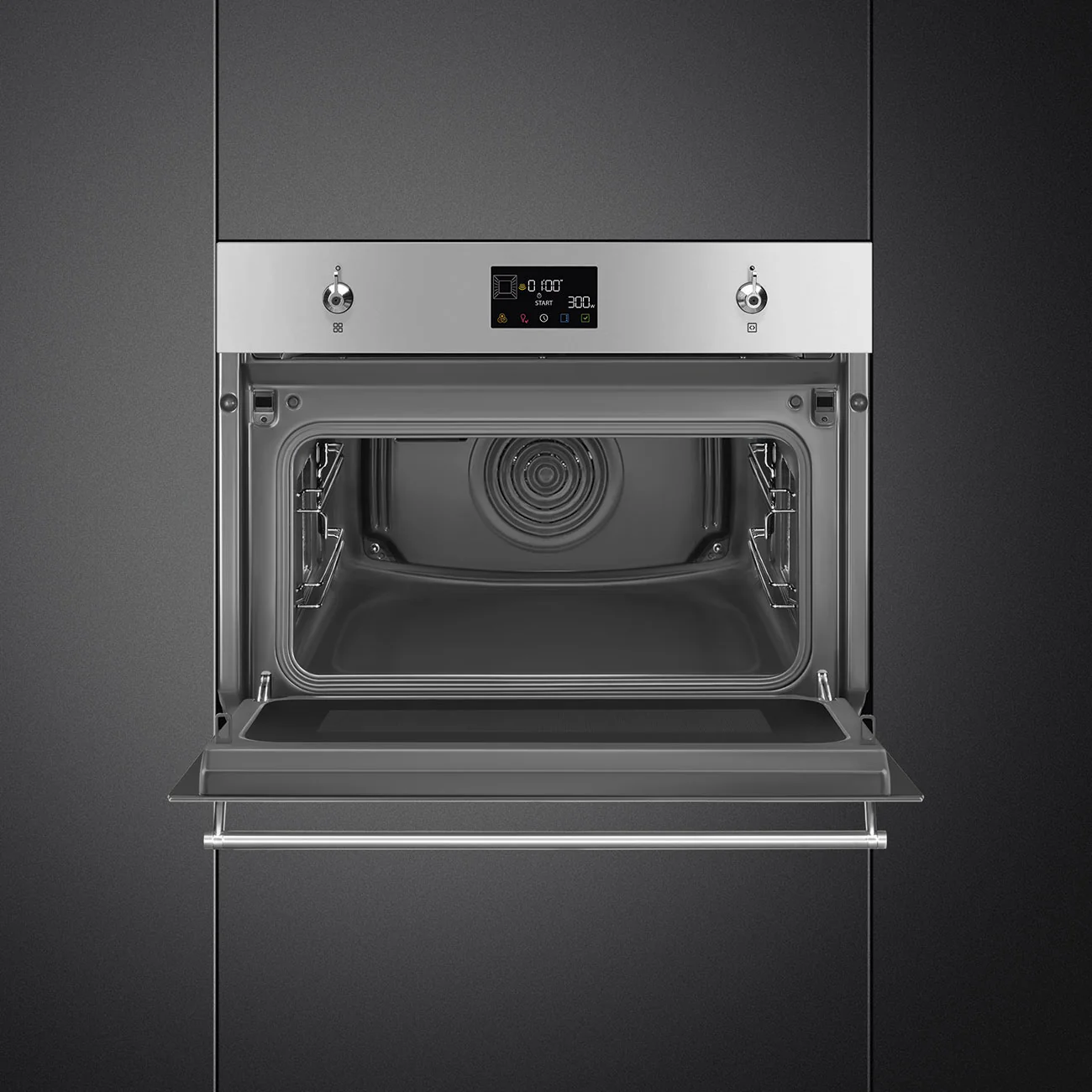 Smeg Galileo Classic 45cm Compact Built-In Oven & Micro combi Microwave, Vapor Clean - Stainless steel | SMG SO4302M1X - Image 4