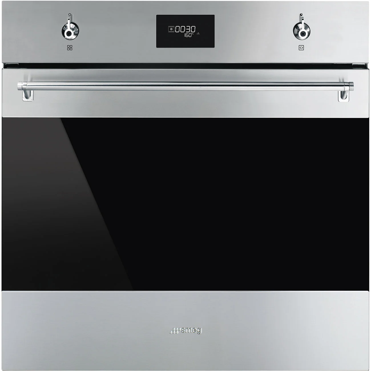 Smeg Classic 60cm Built-In Single Oven, Thermo-ventilated, Pyrolytic - Stainless steel | SMG SFP6301TVX