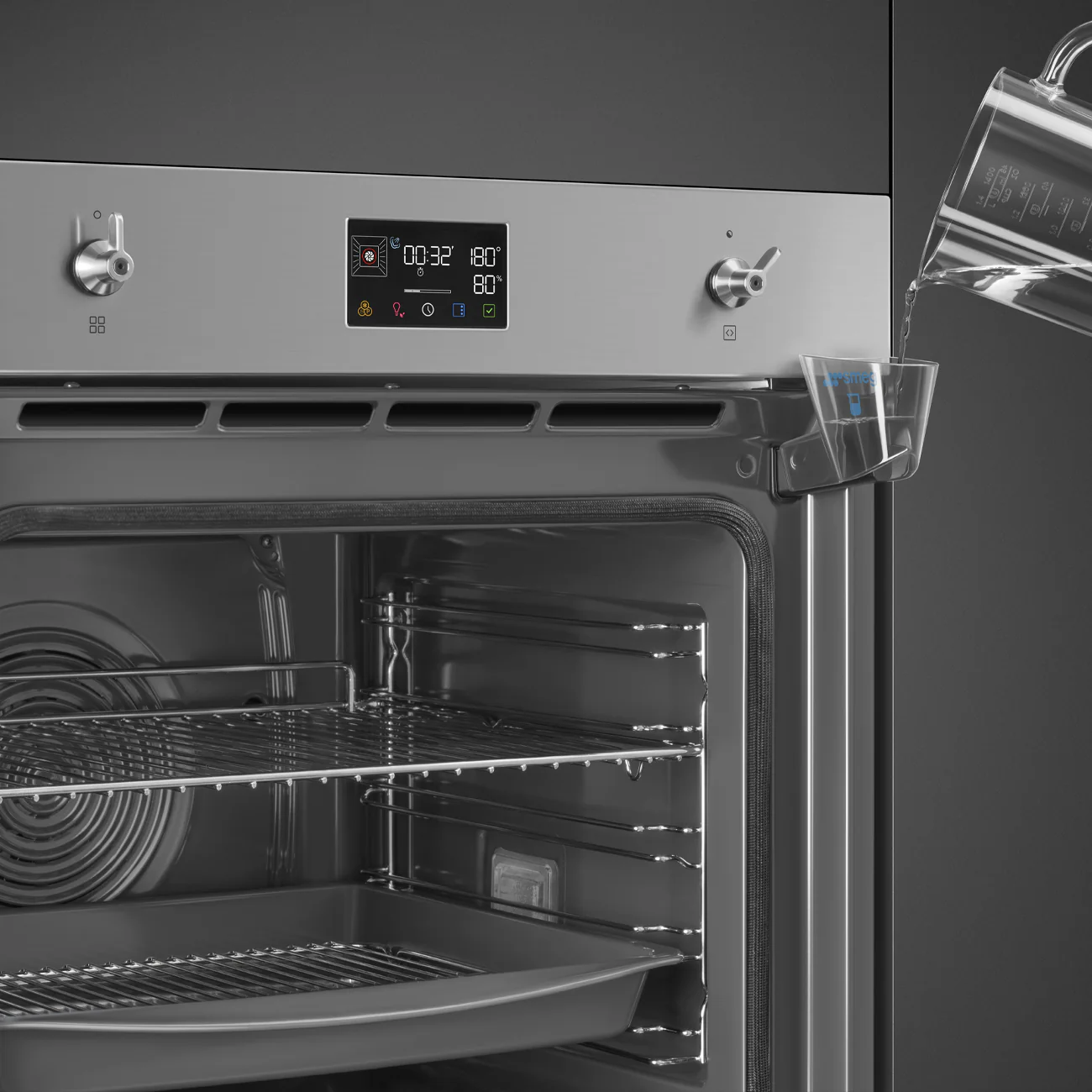 Smeg Classic 60cm Built-In SteamOne Single Oven, Combi Steam, Pyrolytic - Stainless steel | SMG SOP6302S2PX - Image 4