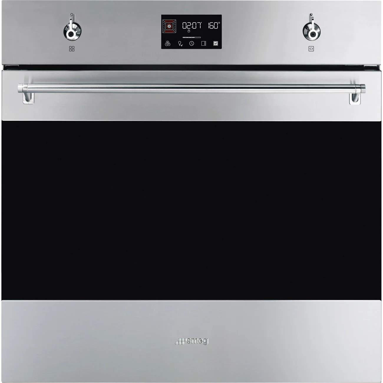 Smeg Classic 60cm Built-In Traditional Single Oven, Thermo-ventilated, Pyrolytic - Stainless steel | SMG SOP6302TX