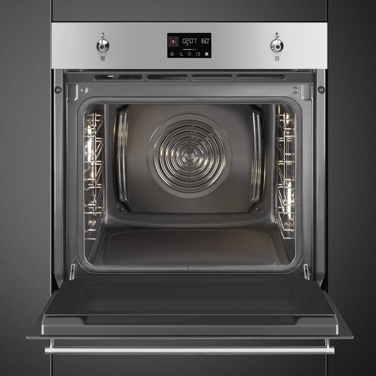 Smeg Classic 60cm Built-In Traditional Single Oven, Thermo-ventilated, Pyrolytic - Stainless steel | SMG SOP6302TX - Image 2