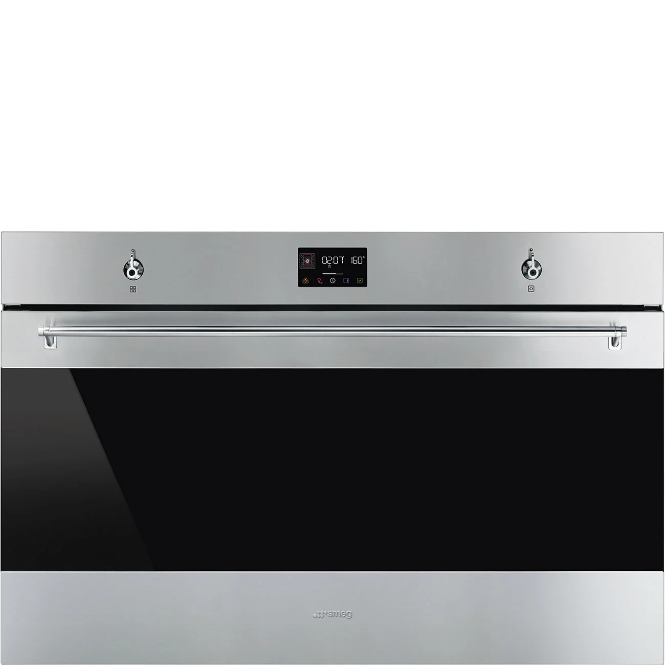 Smeg Classic 90cm Built-In Single Oven, Thermo-ventilated, Pyrolytic - Stainless steel | SMG SFP9302TX