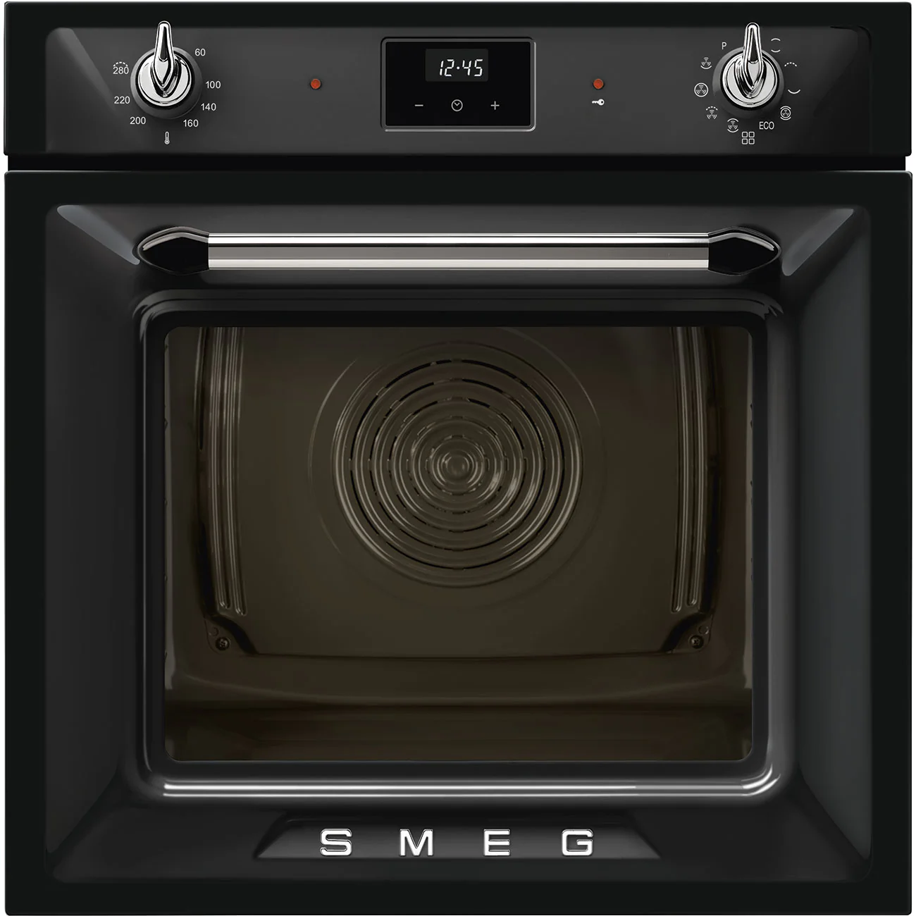 Smeg Victoria 60cm Built-In Traditional Pyro Single Oven - Black | SMG SOP6900TN