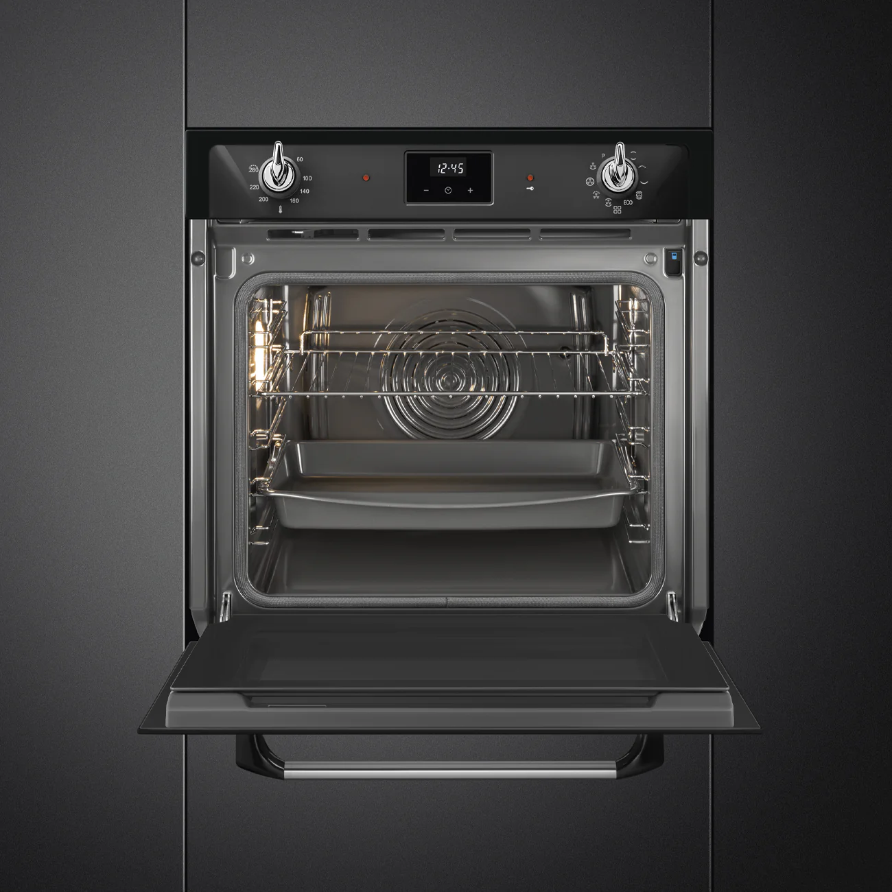 Smeg Victoria 60cm Built-In Traditional Pyro Single Oven - Black | SMG SOP6900TN - Image 3