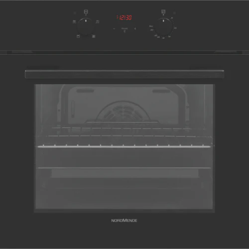 NordMende Built In 65L Single Fan Oven Grill Timer - Black | SO207BL