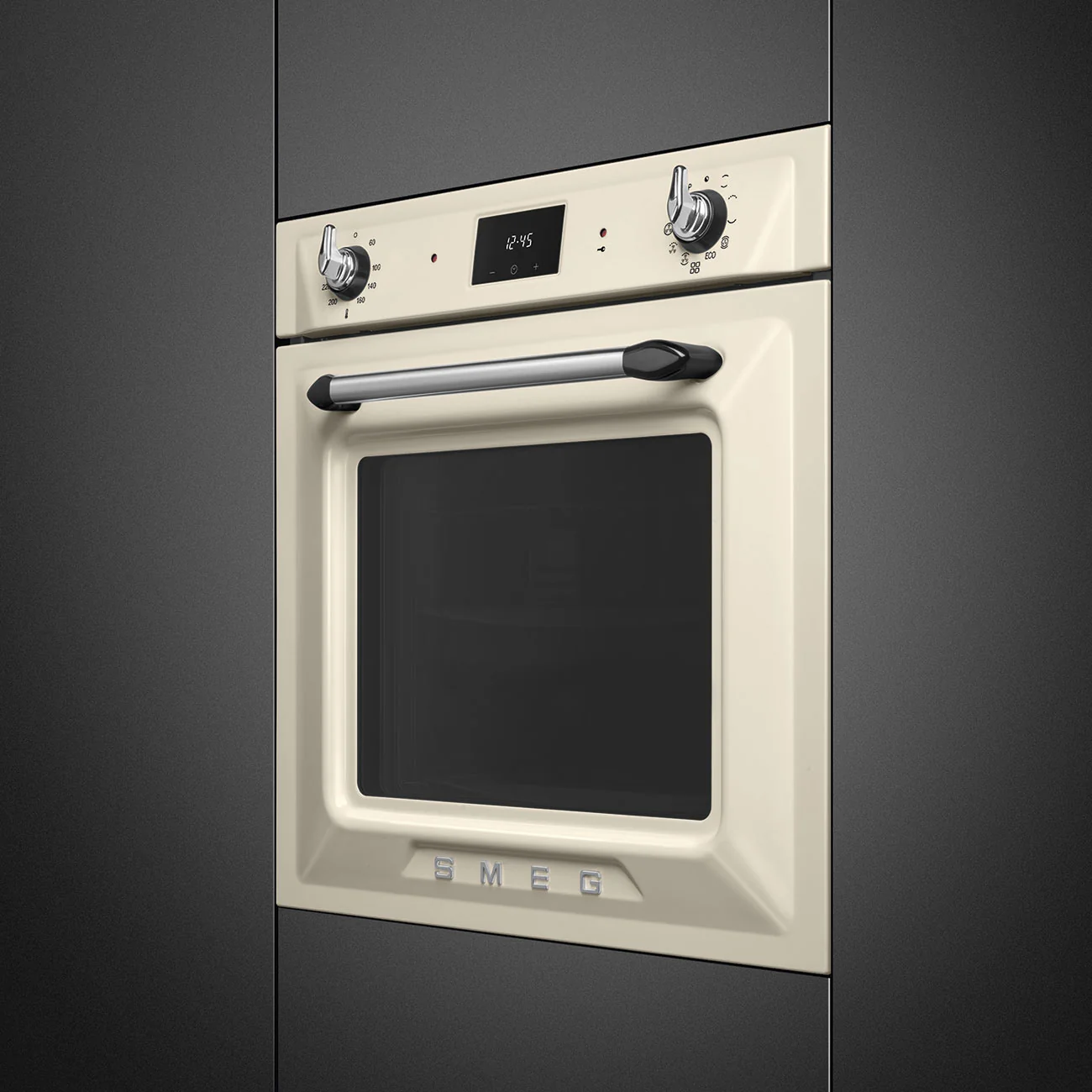 Smeg Victoria 60cm Built-In Traditional Pyro Single Oven - Cream || SOP6900TP - Image 2