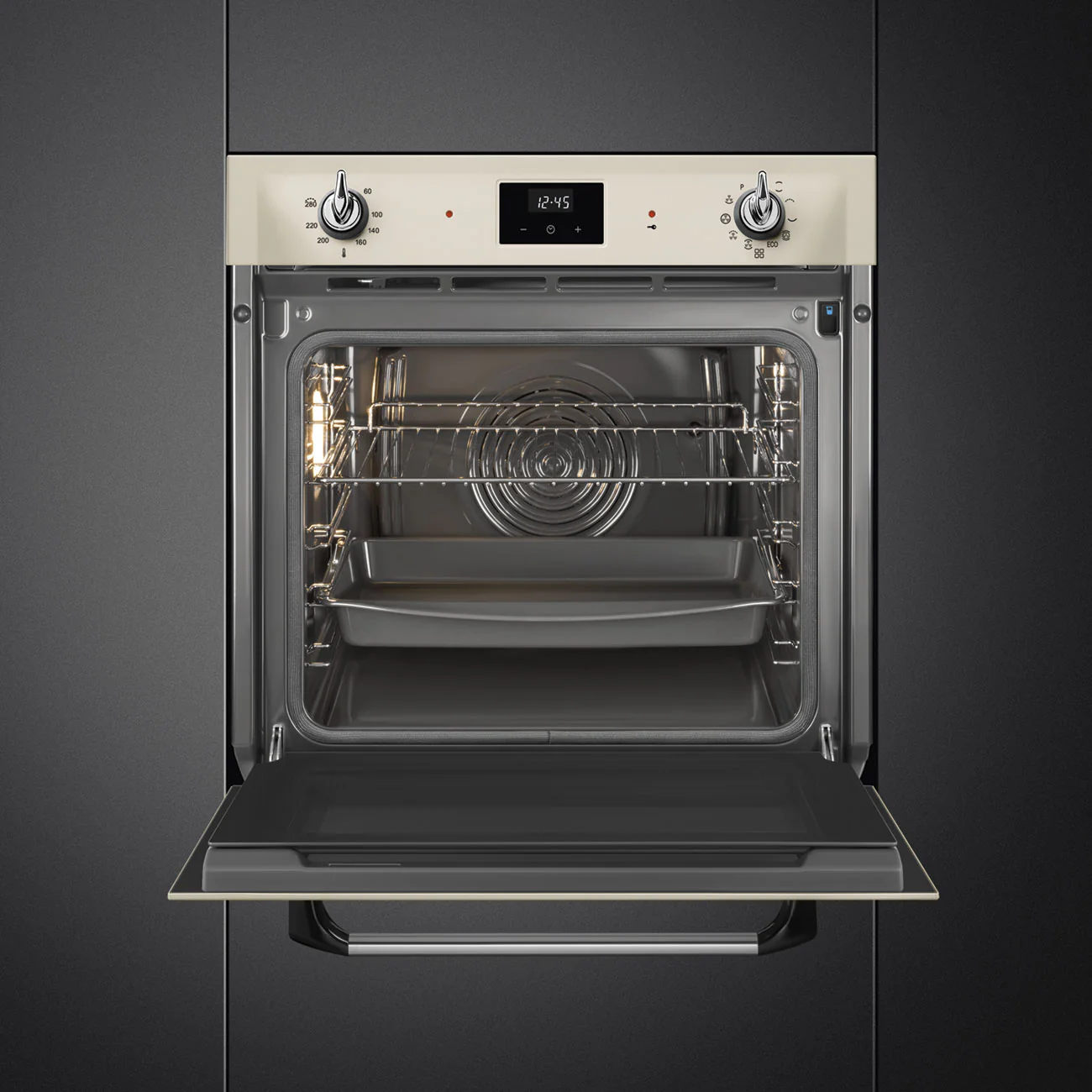 Smeg Victoria 60cm Built-In Traditional Pyro Single Oven - Cream || SOP6900TP - Image 3