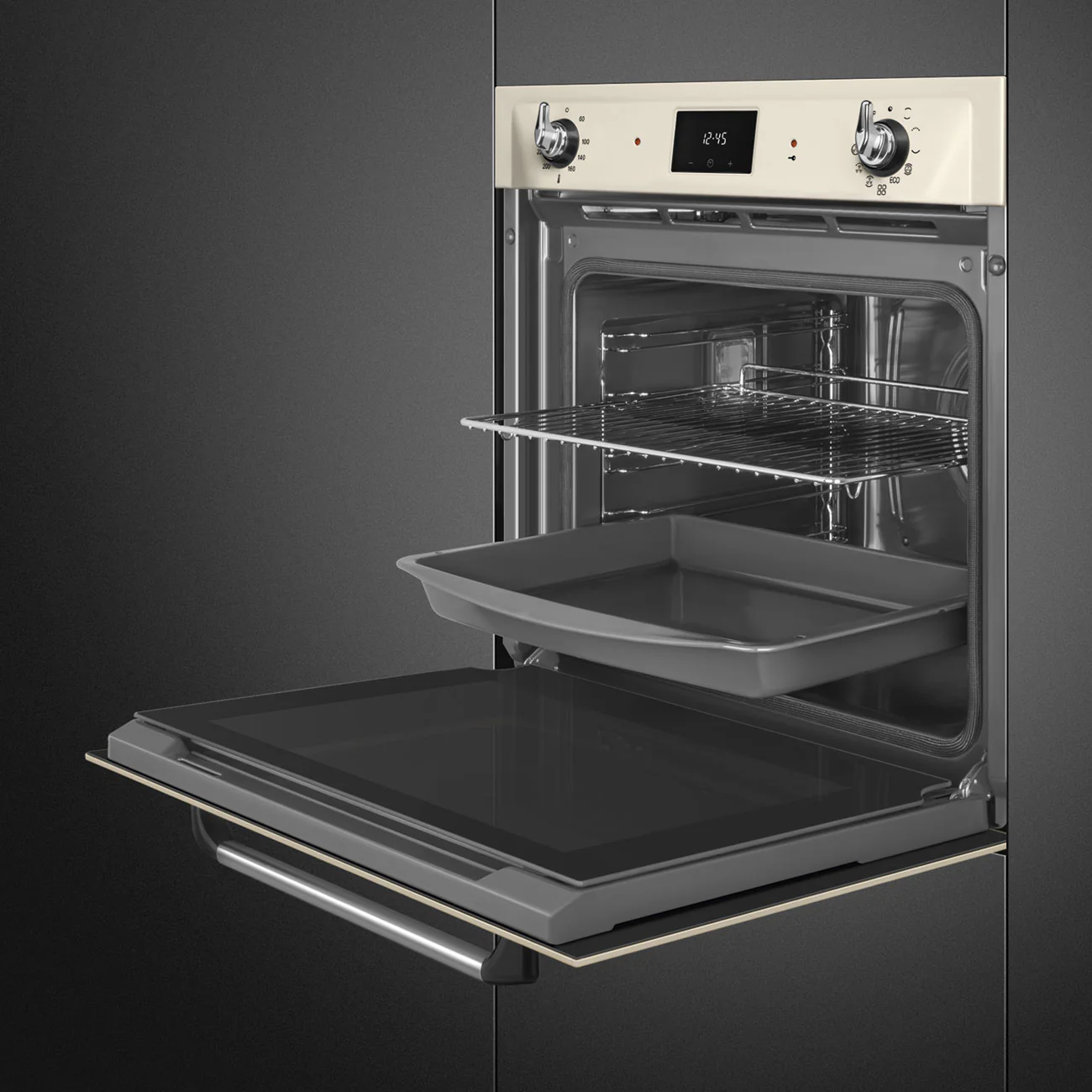 Smeg Victoria 60cm Built-In Traditional Pyro Single Oven - Cream || SOP6900TP - Image 6