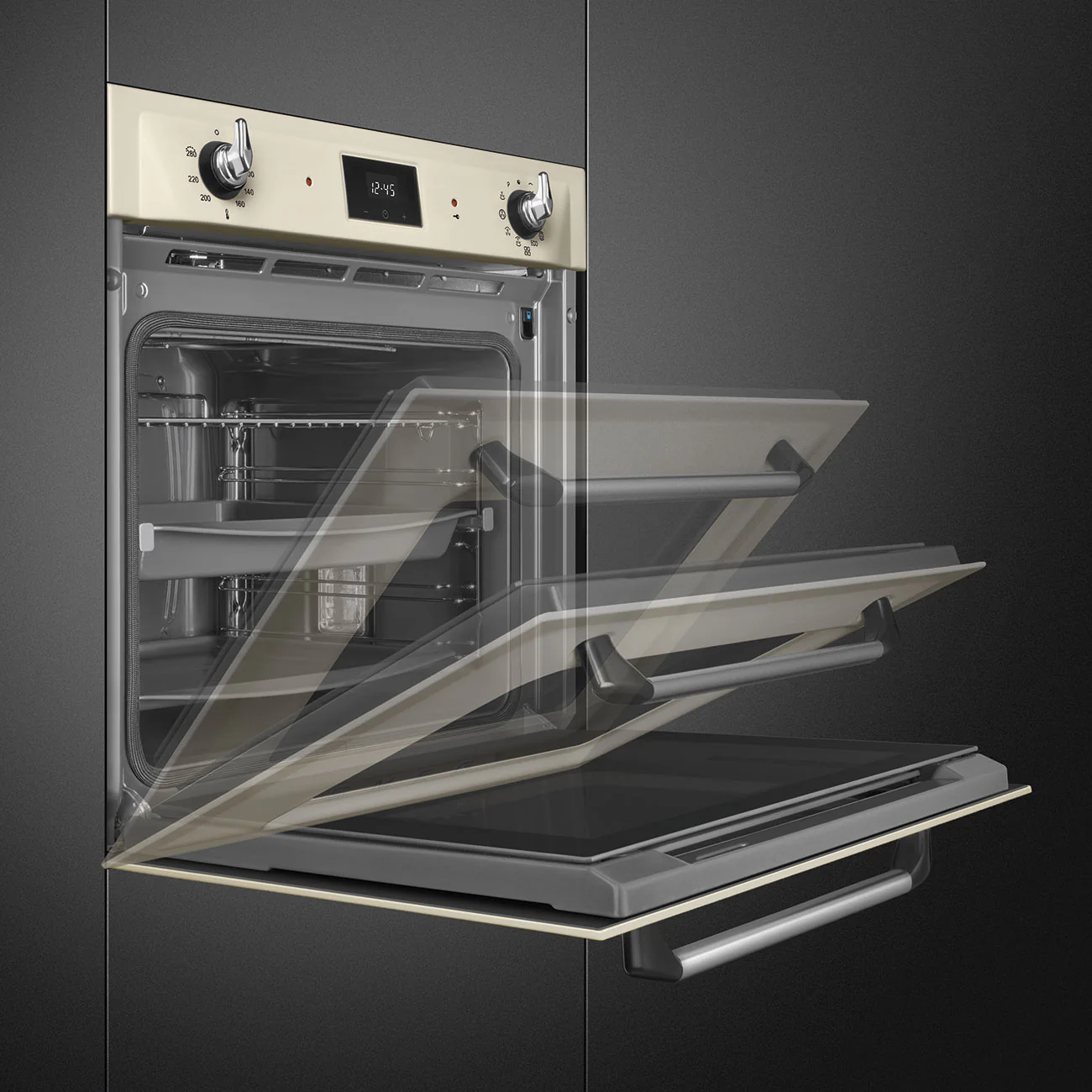 Smeg Victoria 60cm Built-In Traditional Pyro Single Oven - Cream || SOP6900TP - Image 9