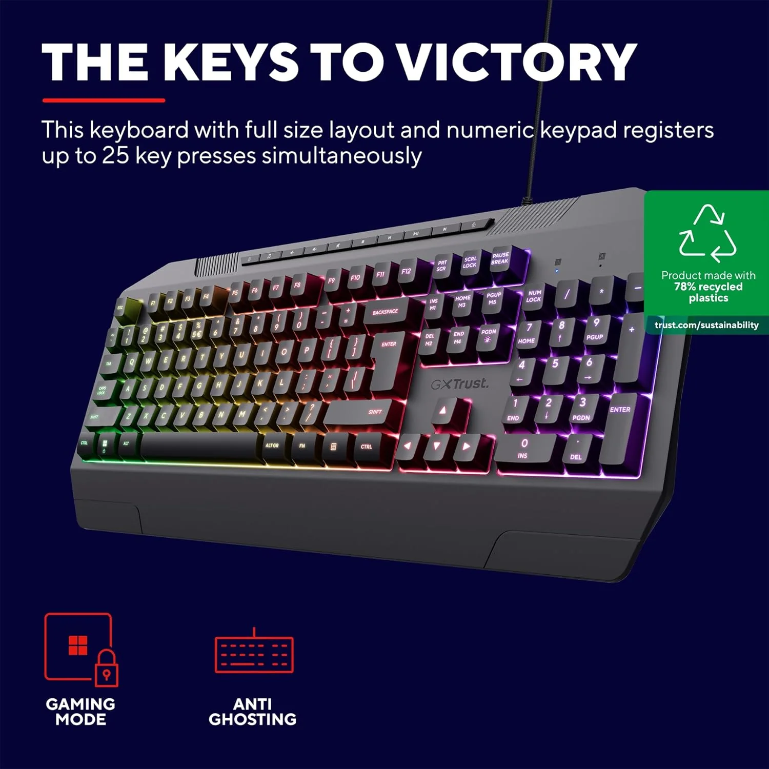 TRUST Gaming GXT 836 Evocx Gaming Keyboard | T24726 - Image 10