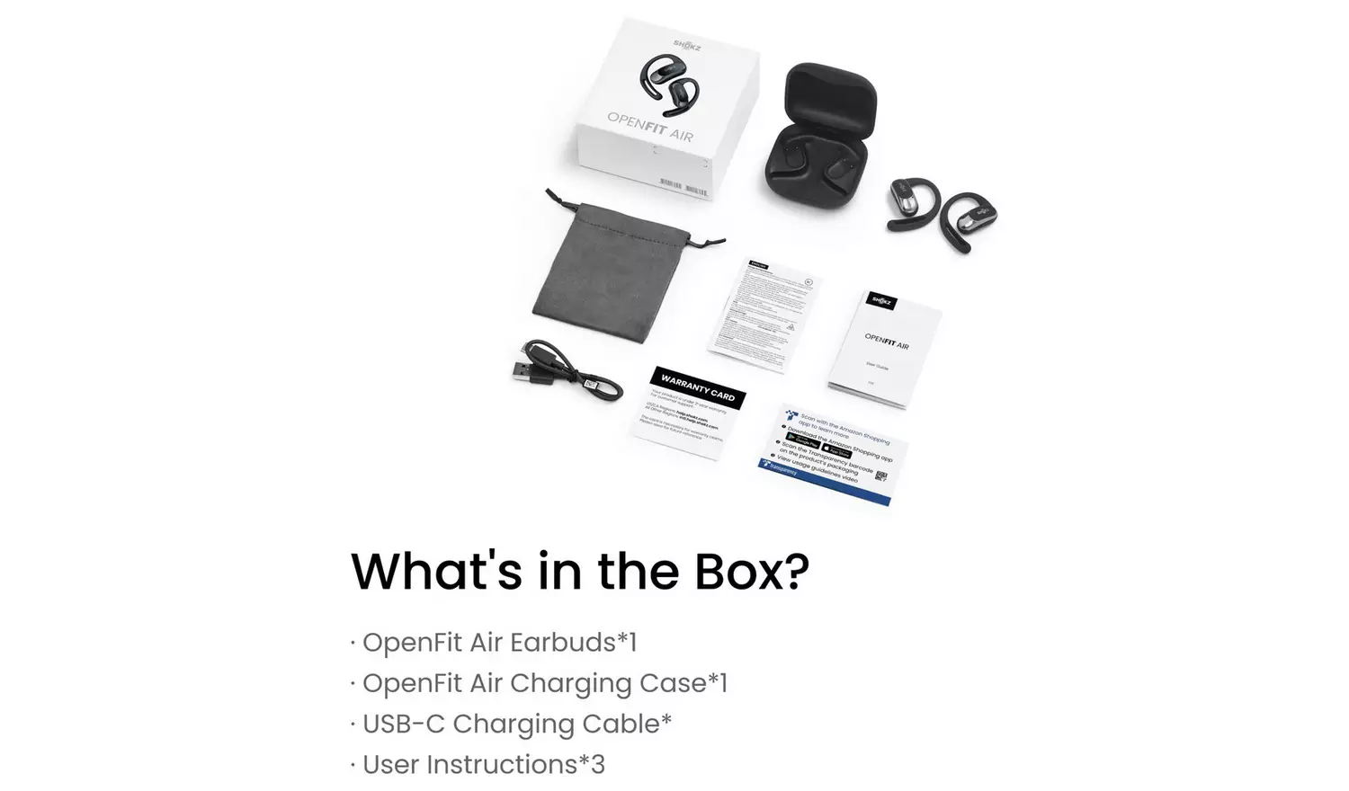 Shokz OpenFit Air In-Ear True Wireless Earbuds - Black || T511BK - Image 8