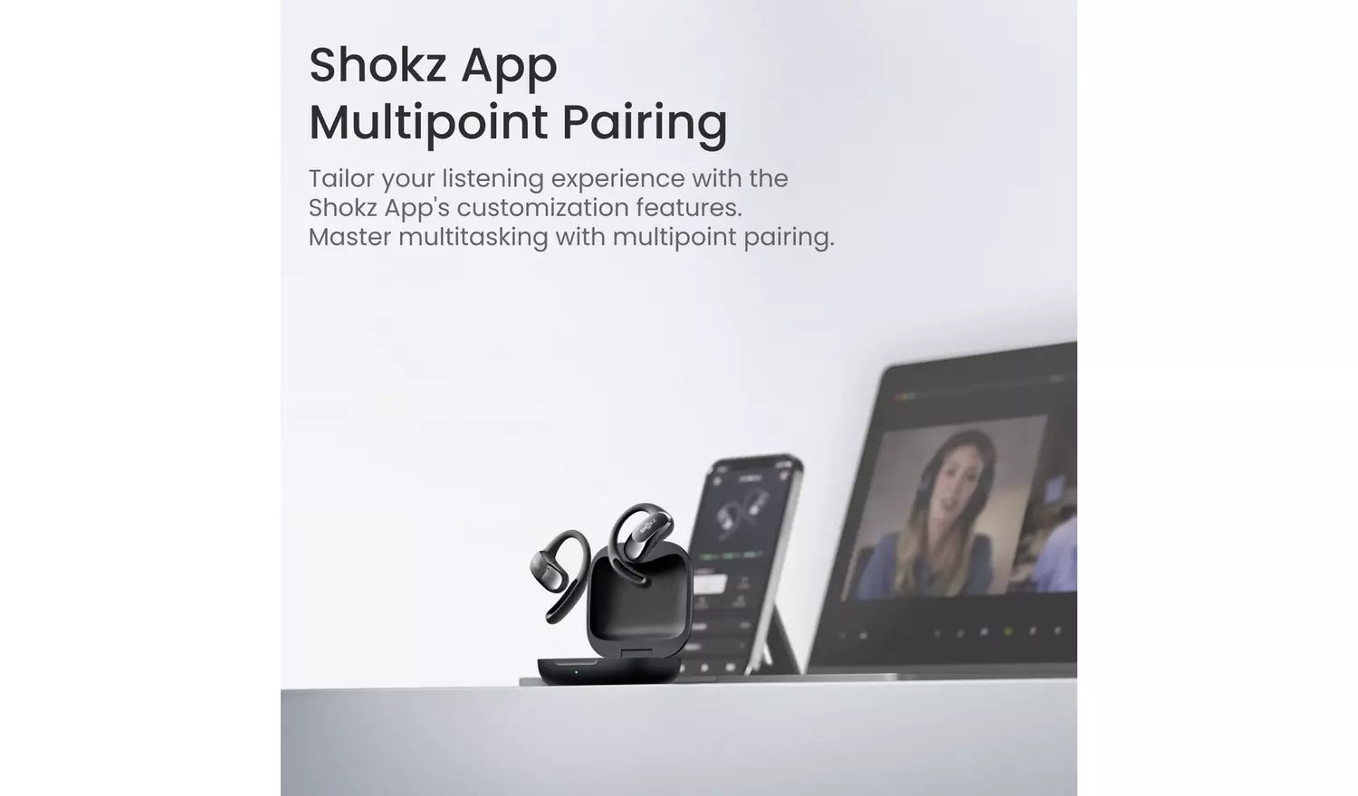 Shokz OpenFit Air In-Ear True Wireless Earbuds - Black || T511BK - Image 9