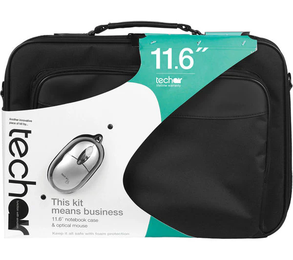 Techair 11.6" Laptop Bag & Mouse Bundle - Black | TABUN31MV4