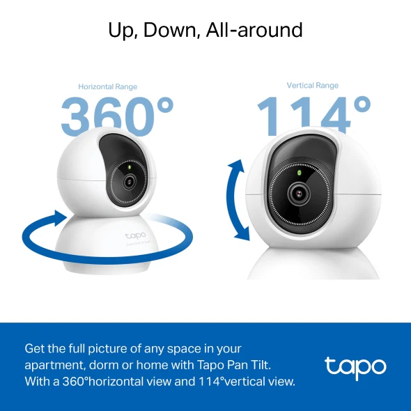 TAPO Pan/Tilt AI Home Security Wi-Fi Camera - White | TAPO C230 - Image 5