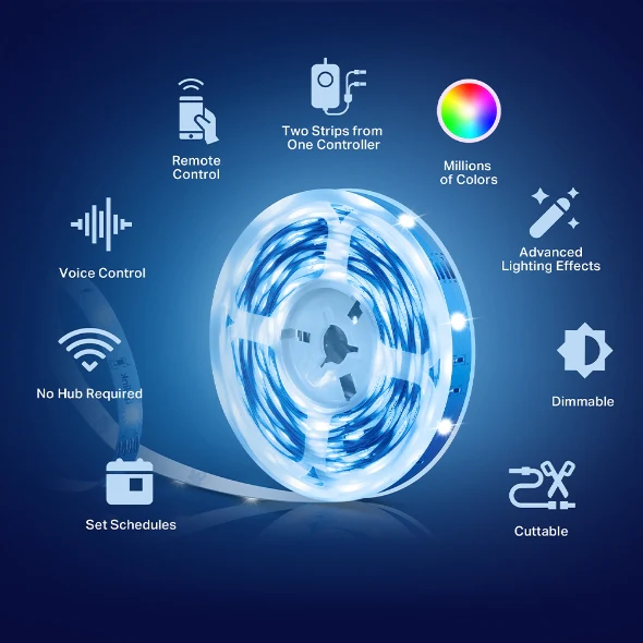 Smart Light Strip Multicolor 2.4 GHz Wi-Fi 802.11 | TAPO L900-10 - Image 2