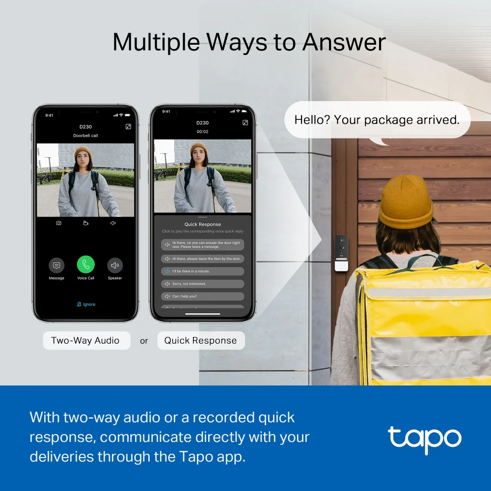 Tapo Doorbell Smart Video Camera Kit Inc Hub | TAPOD230S1 TP-LINK - Image 8