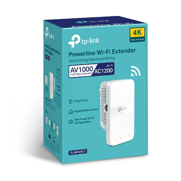 TP-LINK AV1000 Powerline Wi-Fi Extender - White | TL-WPA7617 - Image 8