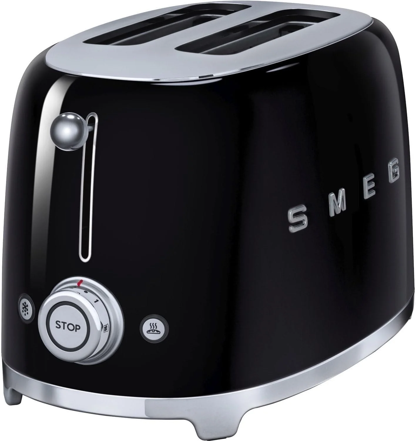 SMEG 2 Slice Toaster - Gloss Black | TSF01BLUK - Image 2