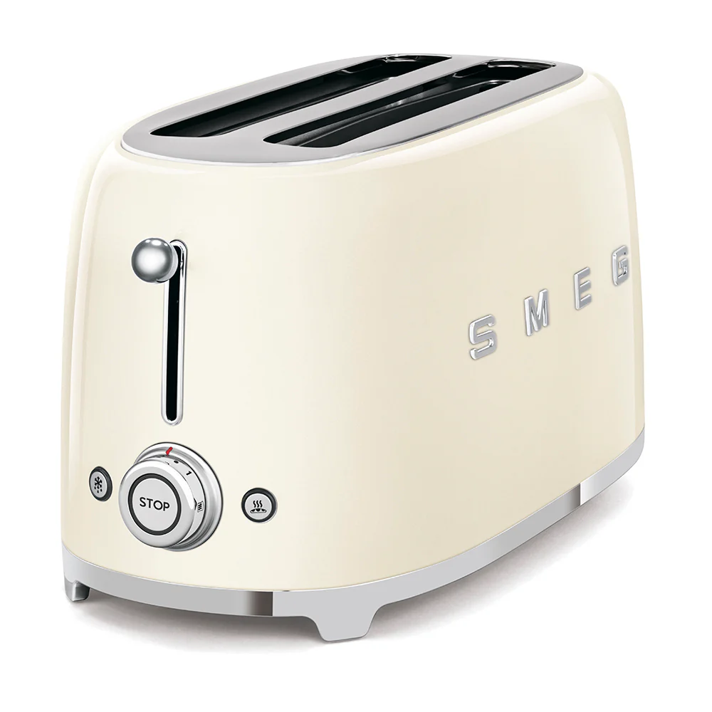 Smeg 50's Style 4 Slice 2 Long Slot Toaster - Gloss Cream | TSF02CRUK - Image 2