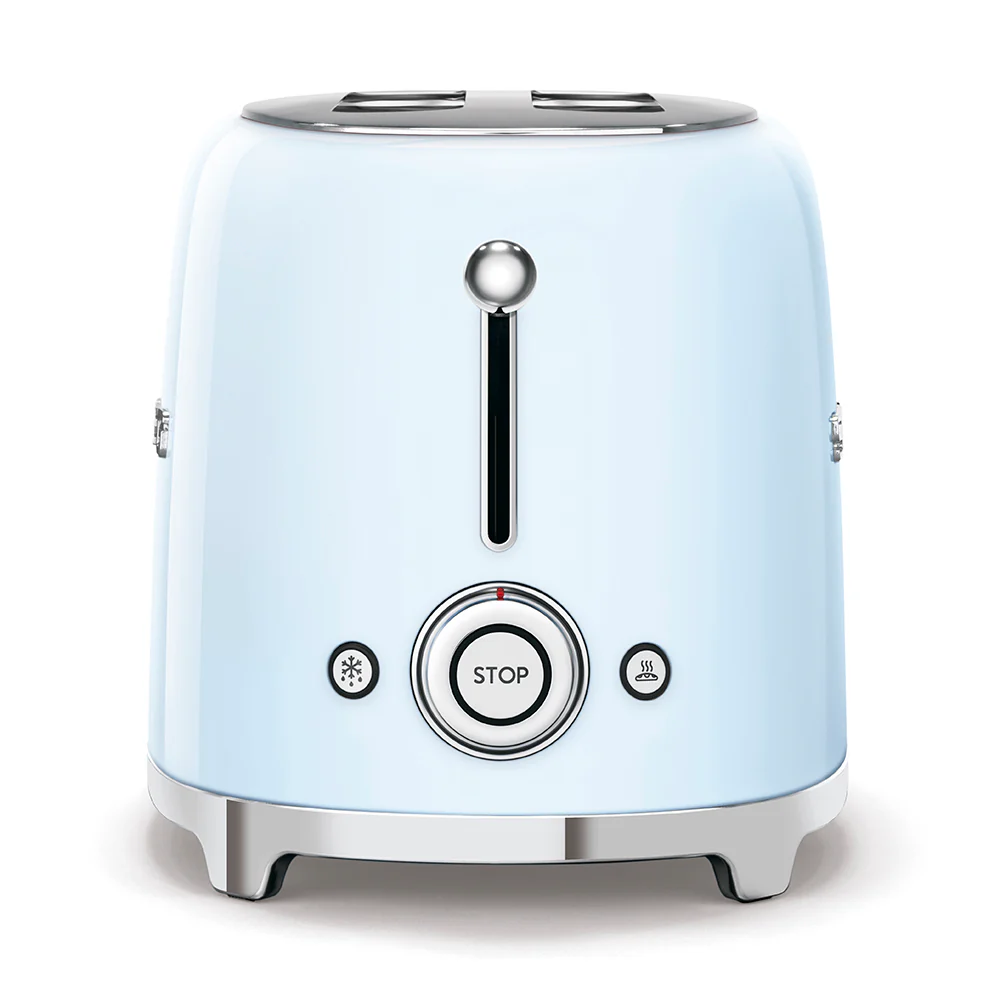 Smeg 50's Style 4 Slice 2 Long Slot Toaster - Gloss Pastel Blue | TSF02PBUK - Image 3