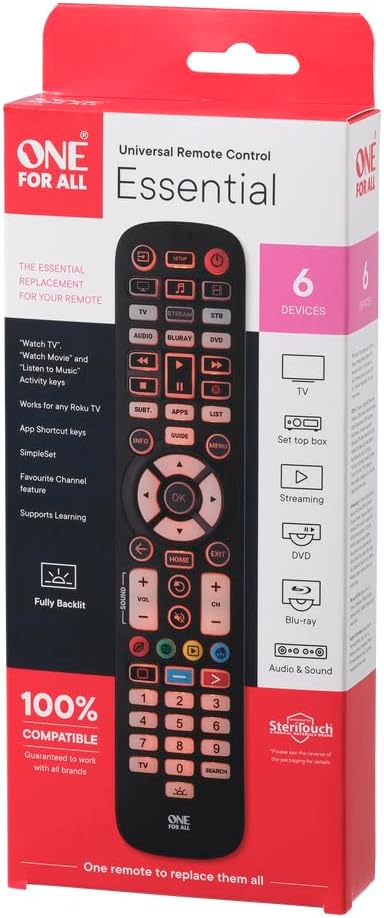 ONE FOR ALL Universal Remote Control - Black | URC3661 - Image 6