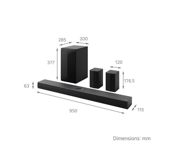 LG Soundbar for TV with Dolby Atmos 5.1.1. channel | US70TR.AGBRLLK - Image 3
