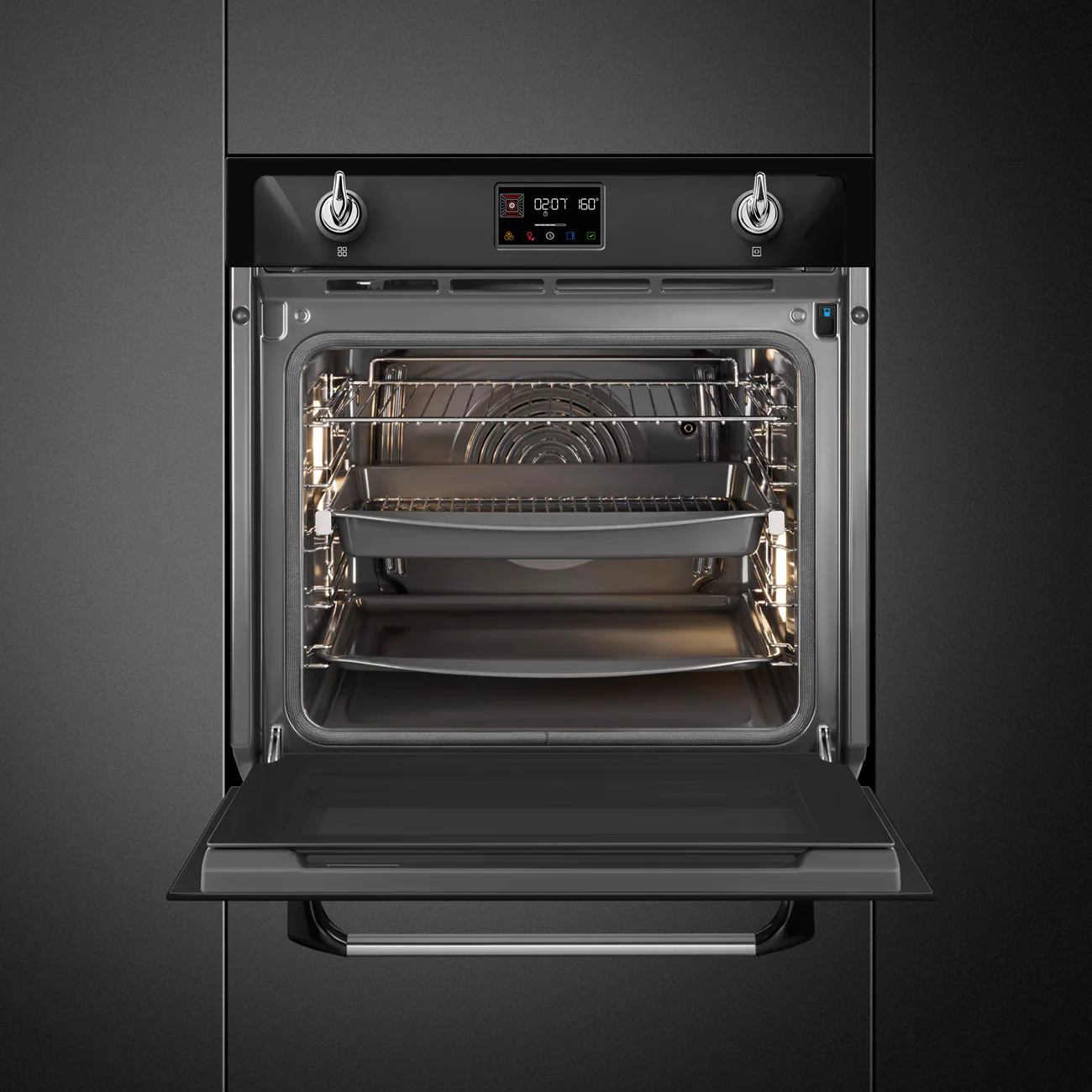 Smeg Victoria 60cm Built-In SteamOne Single Oven, Combi Steam, Pyrolytic - Black | SMG SOP6902S2PN - Image 2