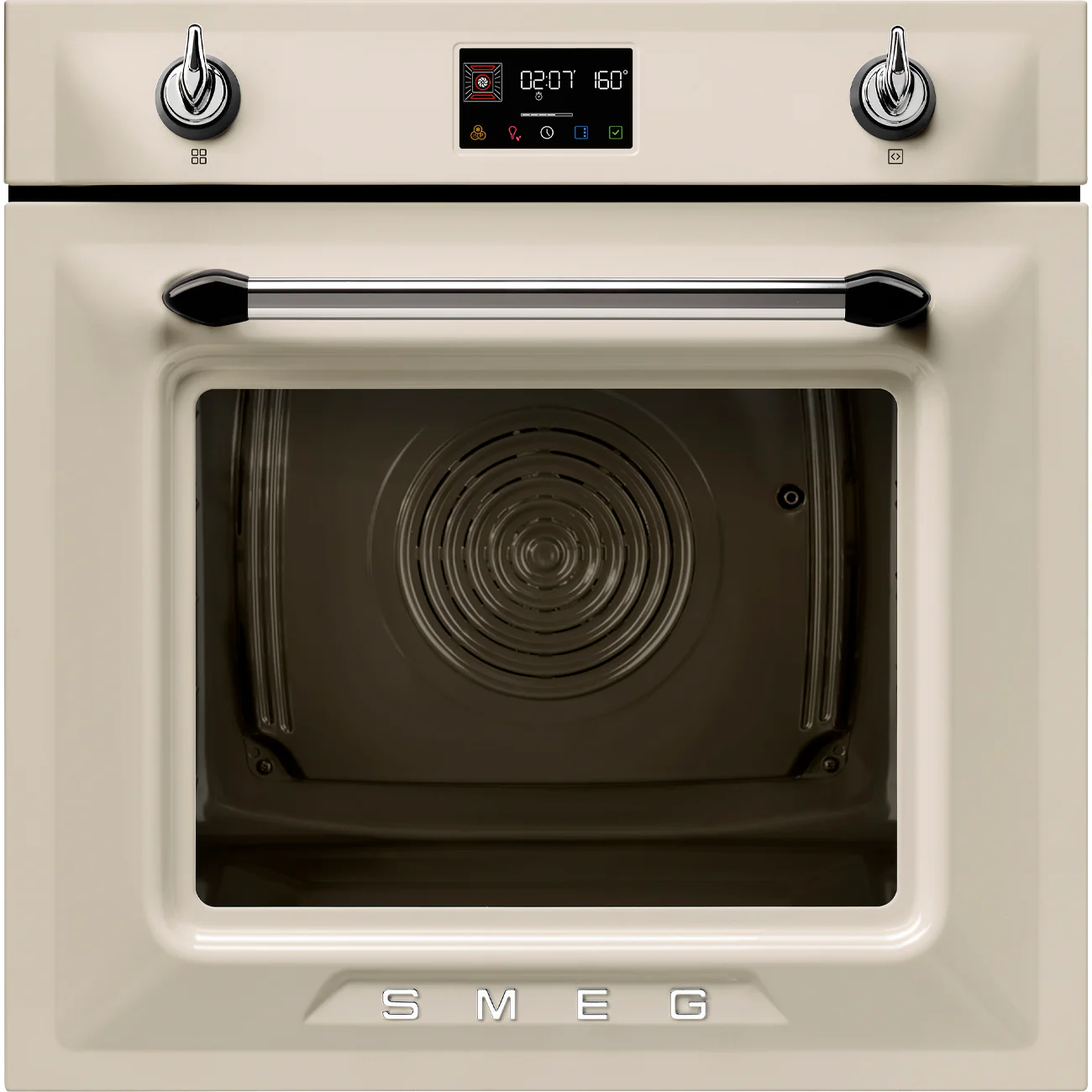 Smeg Victoria 60cm Built-In SteamOne Single Oven, Combi Steam, Pyrolytic - Cream | SMG SOP6902S2PP