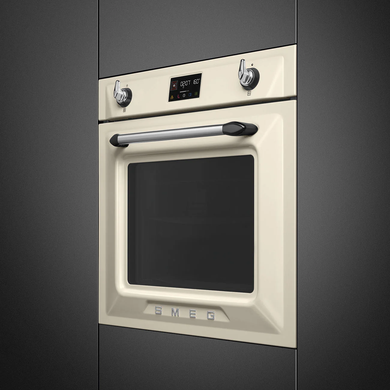 Smeg Victoria 60cm Built-In SteamOne Single Oven, Combi Steam, Pyrolytic - Cream | SMG SOP6902S2PP - Image 2