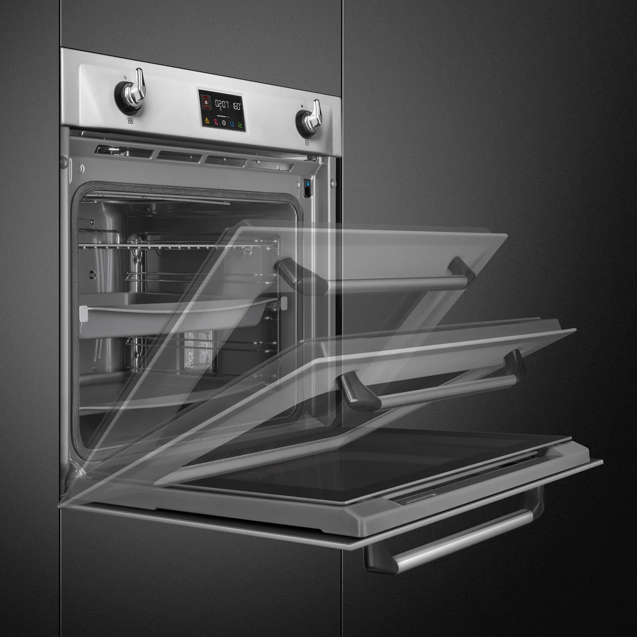 Smeg Victoria 60cm Built-In SteamOne Single Oven, Combi Steam, Pyrolytic - Stainless Steel | SMG SOP6902S2PX - Image 8