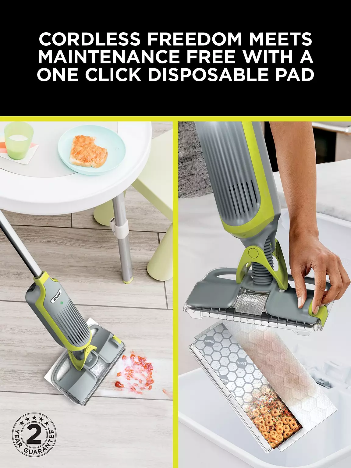 Shark VacMop Cordless 2-in-1 Vacuum Mop with Targeted Spray | VM200UK - Image 3