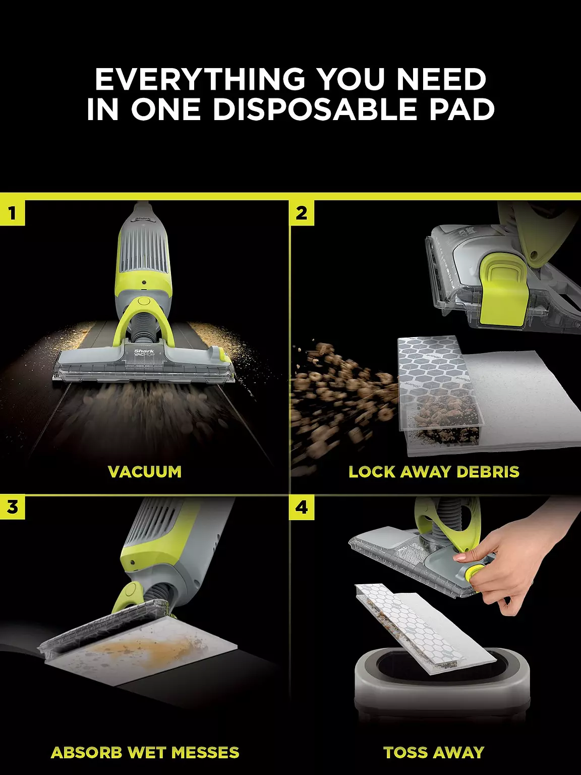 Shark VacMop Cordless 2-in-1 Vacuum Mop with Targeted Spray | VM200UK - Image 5