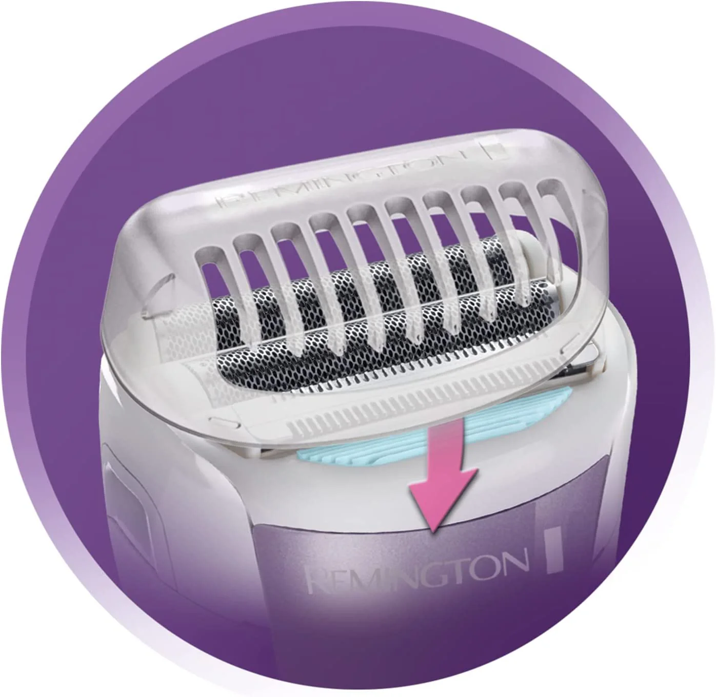 REMINGTON Smooth & Silky Cordless Wet and Dry Lady Shaver - White, Violet | WDF4840 - Image 3
