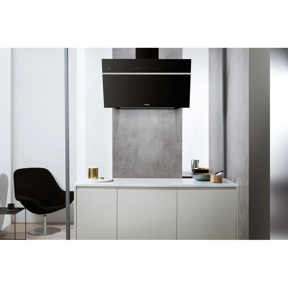 Whirlpool Wall Mounted Cooker Hood 90cm - Black | WHVS90FLTCK - Image 3