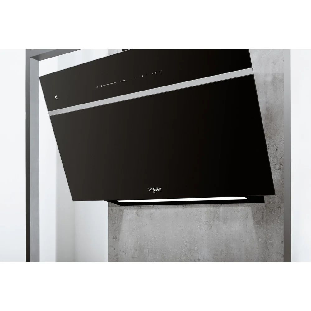 Whirlpool Wall Mounted Cooker Hood 90cm - Black | WHVS90FLTCK - Image 5