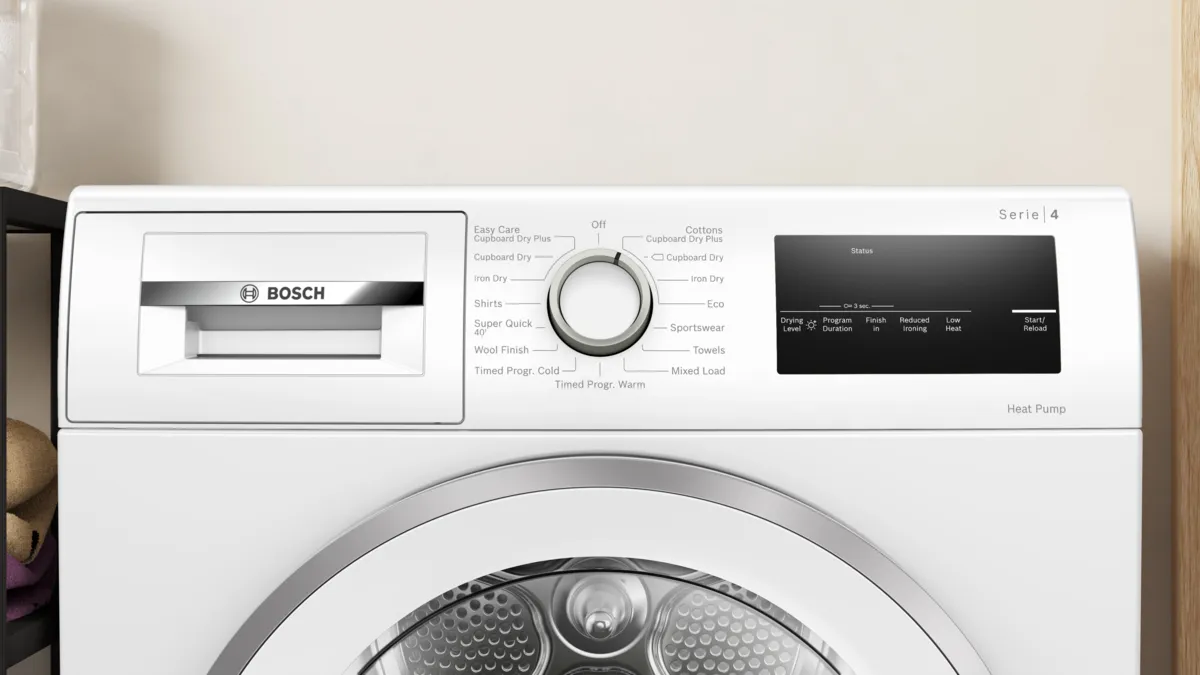 Bosch Series 4 Heat Pump Tumble Dryer 8 kg - White | WTH85224GB - Image 3