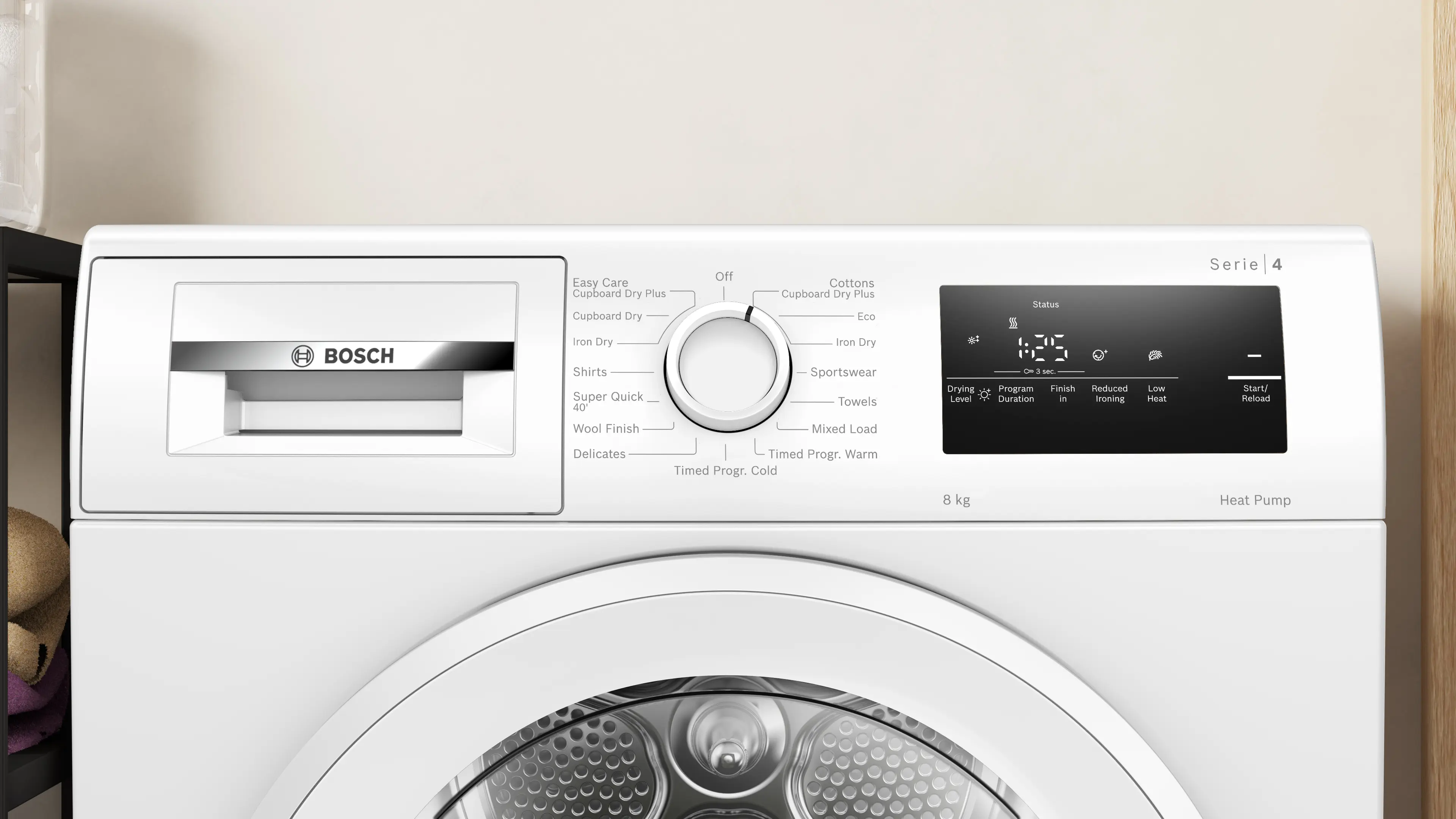 Bosch Series 4 8kg Heat Pump Dryer - White | WTH85225IE - Image 11