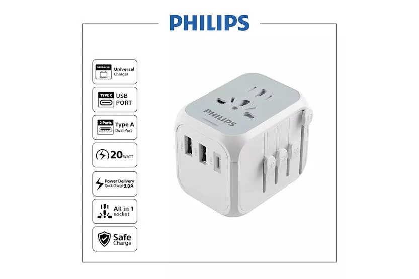 *OPEN BOX* Philips Travel Adaptor | WTRAV3351 - Image 2